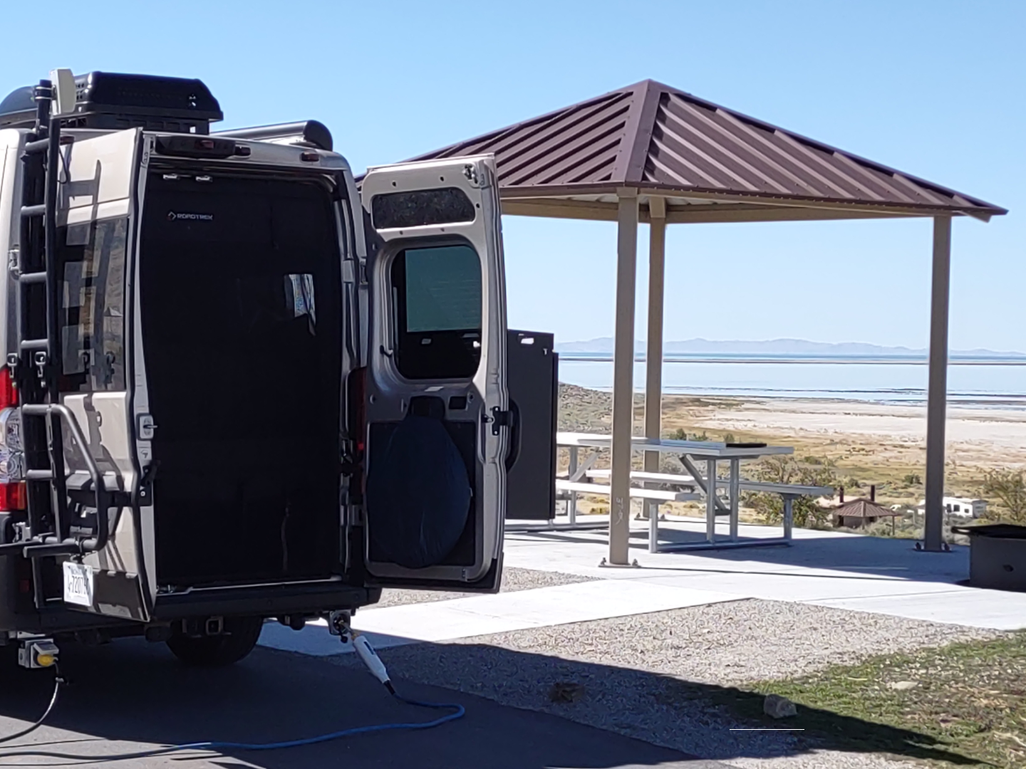 Close-up view, where we airing out the Van.