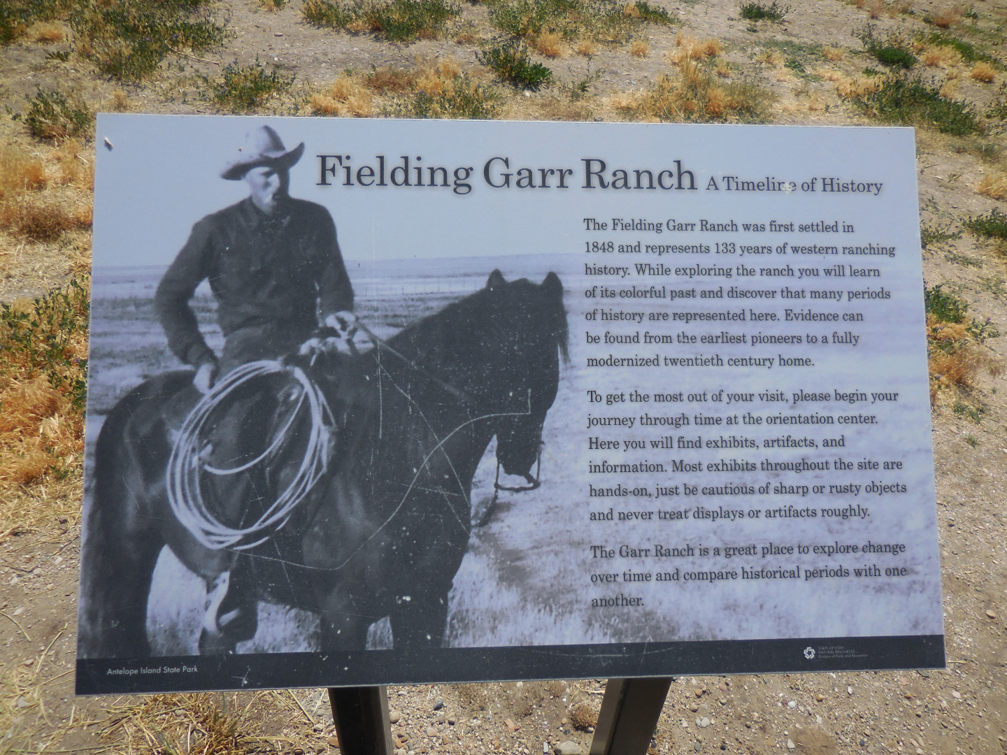 Sign and Story of the Ranch.