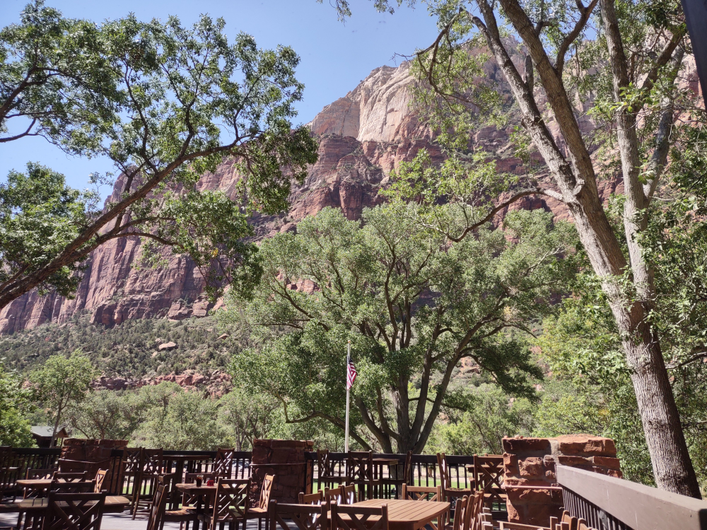 Had to stop for lunch at Zion Lodge.